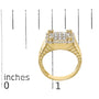 Men's 1 Ct. T.W. Diamond Square Motif Band Ring in 14K Yellow Gold-Plated Sterling Silver, photo 7