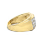 Men's 3/4 Ct. T.W. Diamond 3 Row Band Ring in 14K Yellow Gold-Plated Sterling Silver, photo 2