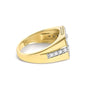 Men's 1 Ct. T.W. Diamond Geometric Band Ring in 14K Yellow Gold-Plated Sterling Silver, photo 2