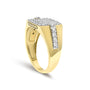 Men's 1 Ct. T.W. Diamond Geometric Band Ring in 14K Yellow Gold-Plated Sterling Silver, photo 5