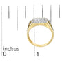 Men's 1 Ct. T.W. Diamond Geometric Band Ring in 14K Yellow Gold-Plated Sterling Silver, photo 7