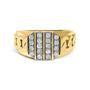 Men's 1/2 Ct. T.W. Diamond Cuban-Link Band Ring in 14K Yellow Gold-Plated Sterling Silver, photo 1