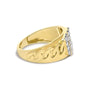 Men's 1/2 Ct. T.W. Diamond Cuban-Link Band Ring in 14K Yellow Gold-Plated Sterling Silver, photo 2