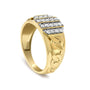 Men's 1/2 Ct. T.W. Diamond Cuban-Link Band Ring in 14K Yellow Gold-Plated Sterling Silver, photo 5