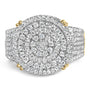 Men's 2 1/10 Ct. T.W. Diamond Concentric Circles Cocktail Ring in 10K Yellow Gold, photo 1