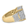 Men's 2 1/10 Ct. T.W. Diamond Concentric Circles Cocktail Ring in 10K Yellow Gold, photo 2