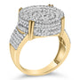 Men's 2 1/10 Ct. T.W. Diamond Concentric Circles Cocktail Ring in 10K Yellow Gold, photo 4