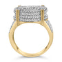 Men's 2 1/10 Ct. T.W. Diamond Concentric Circles Cocktail Ring in 10K Yellow Gold, photo 6