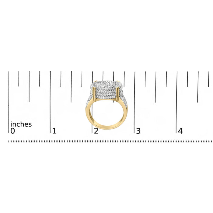 Men's 2 1/10 Ct. T.W. Diamond Concentric Circles Cocktail Ring in 10K Yellow Gold, photo 7
