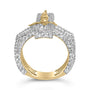 Men's 5 2/5 Ct. T.W. Diamond Jesus Crucifix Cross Cocktail Ring in 10K Yellow Gold, photo 6