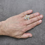 Men's 5 2/5 Ct. T.W. Diamond Jesus Crucifix Cross Cocktail Ring in 10K Yellow Gold, photo 3