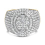 Men's 2 1/2 Ct. T.W. Round Diamond Cluster Cocktail Ring in 10K Yellow Gold, photo 1