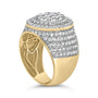 Men's 2 1/2 Ct. T.W. Round Diamond Cluster Cocktail Ring in 10K Yellow Gold, photo 5