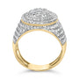 Men's 2 1/2 Ct. T.W. Round Diamond Cluster Cocktail Ring in 10K Yellow Gold, photo 6