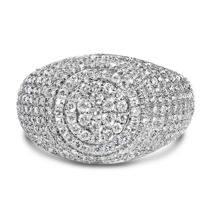 Men's 1 1/2 Ct. T.W. Diamond Cluster Dome Band Ring in 10K Yellow Gold, photo 1