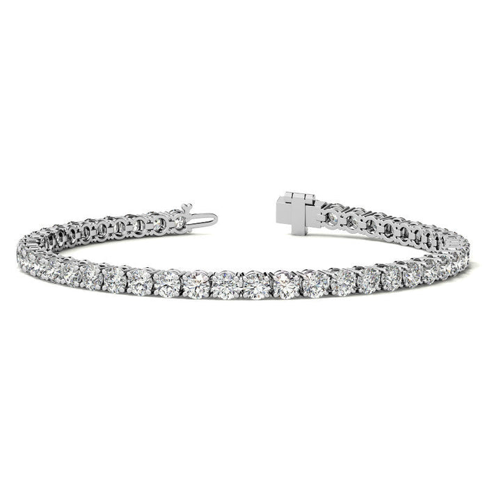 Pulsera tenis con diamantes cultivados en laboratorio de 6.5 CTW en oro de 14K, foto 1