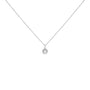 5mm Cultured Pearl and Diamond Accent Halo Pendant Necklace in 10K White Gold, photo 1