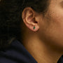 Aretes de botón con gema y piedra natal talla ovalada de 5x3 mm en oro de 14K, foto 12