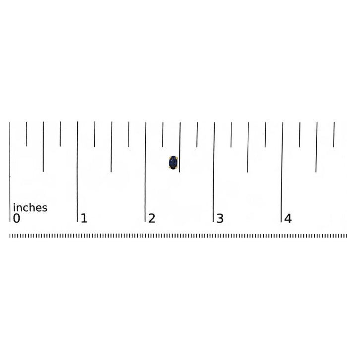 Aretes de botón con gema y piedra natal talla ovalada de 5x3 mm en oro de 14K, foto 22
