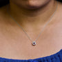 1/3 Ct. T.W. Red Ruby and Diamond Halo Pendant Necklace in 14K White Gold, photo 3