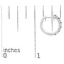 Alternating Diamond and Red Ruby Huggy Hoop Earrings in 10K Gold, photo 10