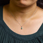 5x3mm Gemstone and Diamond Accent Halo Oval Shape Pendant Necklace in 10K White Gold, photo 12