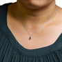 5x3mm Gemstone and Diamond Accent Halo Oval Shape Pendant Necklace in 10K White Gold, photo 11