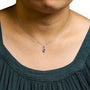 5x3mm Gemstone and Diamond Accent Halo Oval Shape Pendant Necklace in 10K White Gold, photo 9