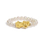 Anillo de banda ajustable con dije de dragón y perla cultivada de agua dulce en oro amarillo de 18K, foto 5