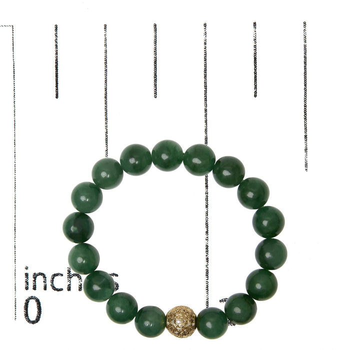Aventurine Beaded Charm Bracelet in 18K Yellow Gold, photo 5