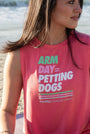 Arm Day = Petting Dogs Sleeveless Tank in coral