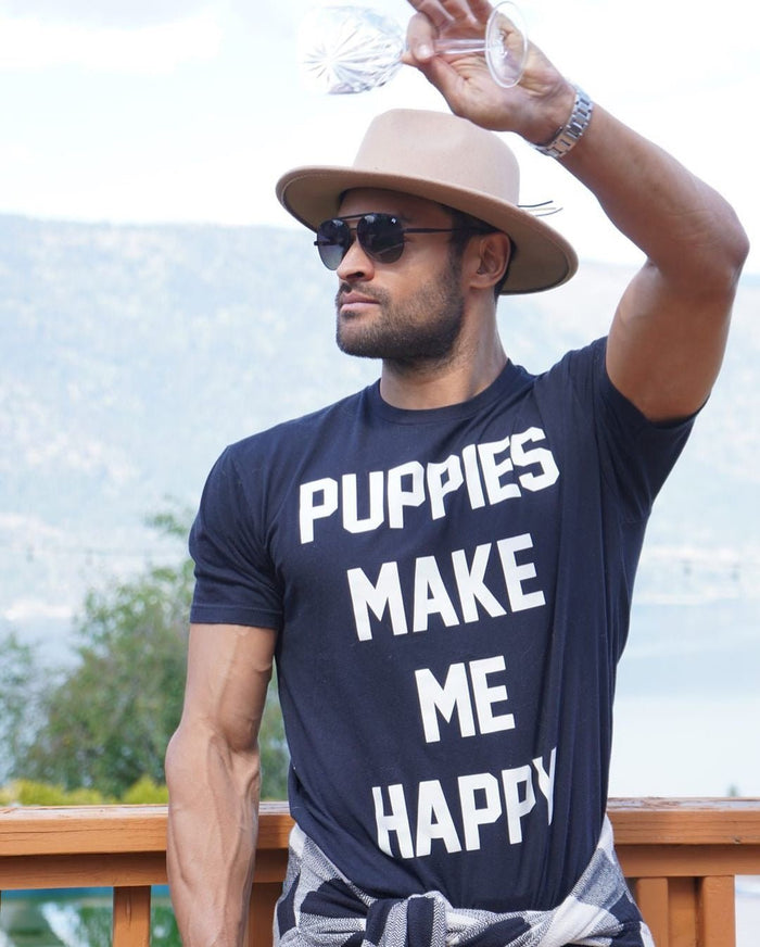 Puppies Make Me Happy Unisex Tee