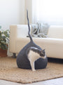 Cueva de fieltro de lana para gatos con cola, Gris piedra, foto 4