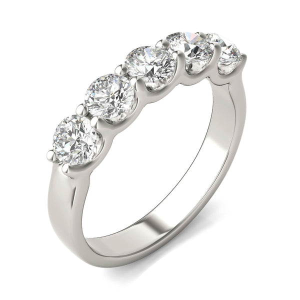 1 1/4 CTW Lab-Grown Diamond Five Stone Band in 14K Gold, photo 1