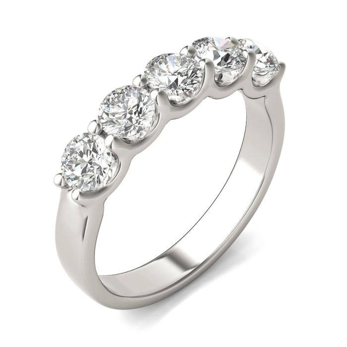 1 1/4 CTW Lab-Grown Diamond Five Stone Band in 14K Gold, photo 1