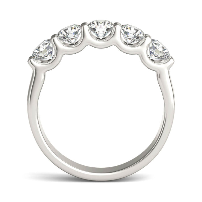 1 1/4 CTW Lab-Grown Diamond Five Stone Band in 14K Gold, photo 4