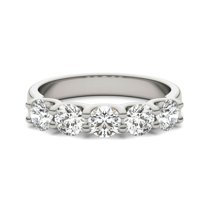 1 1/4 CTW Lab-Grown Diamond Five Stone Band in 14K Gold, photo 3