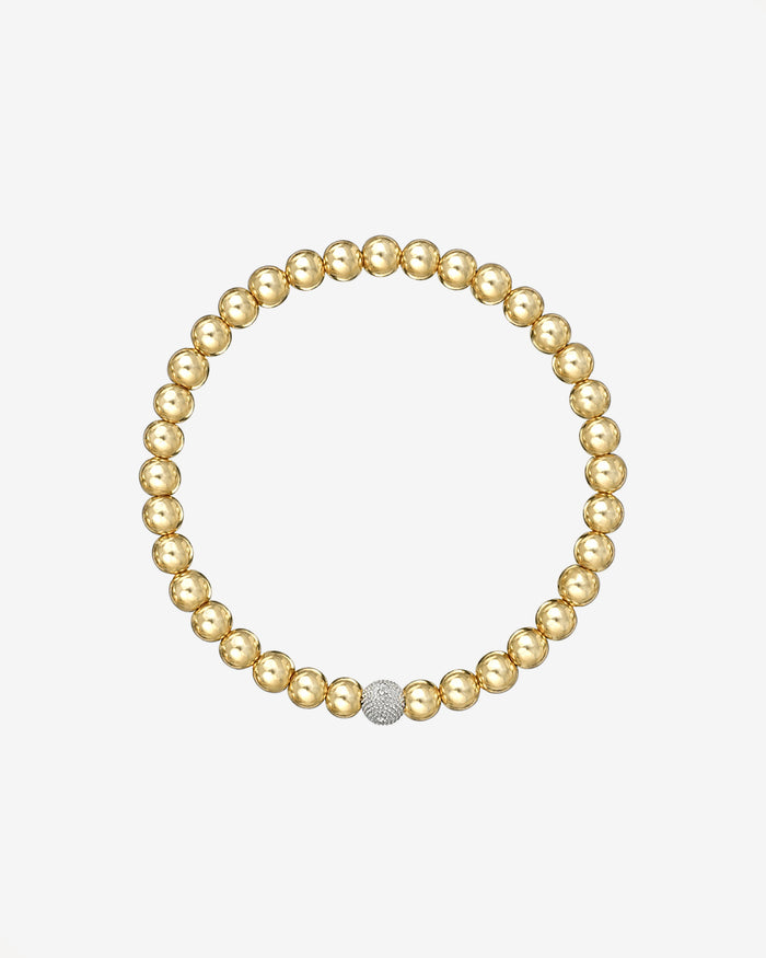 Pulsera de cuentas de 5mm con cuenta de diamantes, foto 1