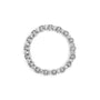 Pulsera de eslabones bizantinos anudados con diamantes de 1/2 ct. p.t. en oro blanco de 14K, foto 4