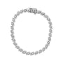 Pulsera tenis de eslabones curvos en espiral y ola con diamantes de 1 ct. p.t. en plata de ley, foto 2