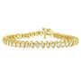 3 Ct. T.W. Round-Cut Diamond Spiral Link Bracelet in 14K Yellow Gold, photo 1
