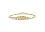 Pulsera estilo cadena de cuerda con tejido de canasta y diamantes redondos de 1/4 ct. p.t. en oro amarillo de 10K, foto 1