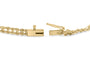 Pulsera estilo cadena de cuerda con tejido de canasta y diamantes redondos de 1/4 ct. p.t. en oro amarillo de 10K, foto 2