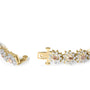 Pulsera de eslabones de halo y racimo floral con diamantes champán de 8 ct. p.t. en oro amarillo de 14K, foto 2