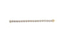Pulsera de eslabones de halo y racimo floral con diamantes champán de 8 ct. p.t. en oro amarillo de 14K, foto 5