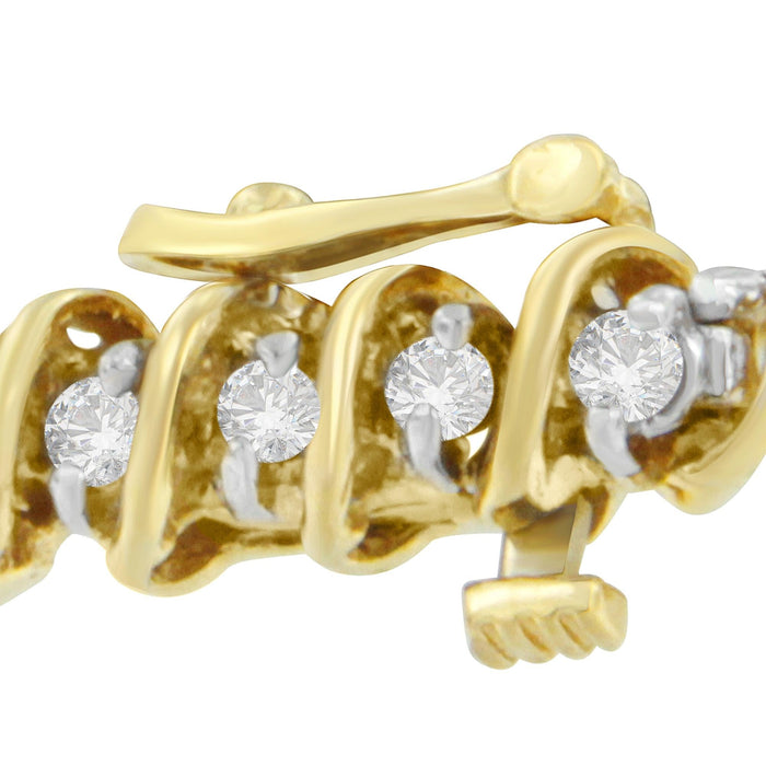 2 Ct. T.W. Round-Cut Diamond Spiral Link Bracelet in 18K Yellow Gold, photo 3