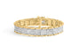 Pulsera de eslabones con diamantes redondos de 5 ct. p.t. en oro amarillo de 10K, foto 1