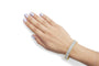 Pulsera de eslabones con diamantes redondos de 5 ct. p.t. en oro amarillo de 10K, foto 3