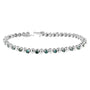 3 Ct. T.W. Round-Cut Blue Diamonds Bracelet in 14K White Gold, photo 2