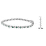 3 Ct. T.W. Round-Cut Blue Diamonds Bracelet in 14K White Gold, photo 4
